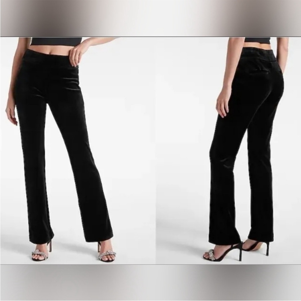 NWOT Express high rise boot cut velvet‎ dress pants holiday office pull on XL